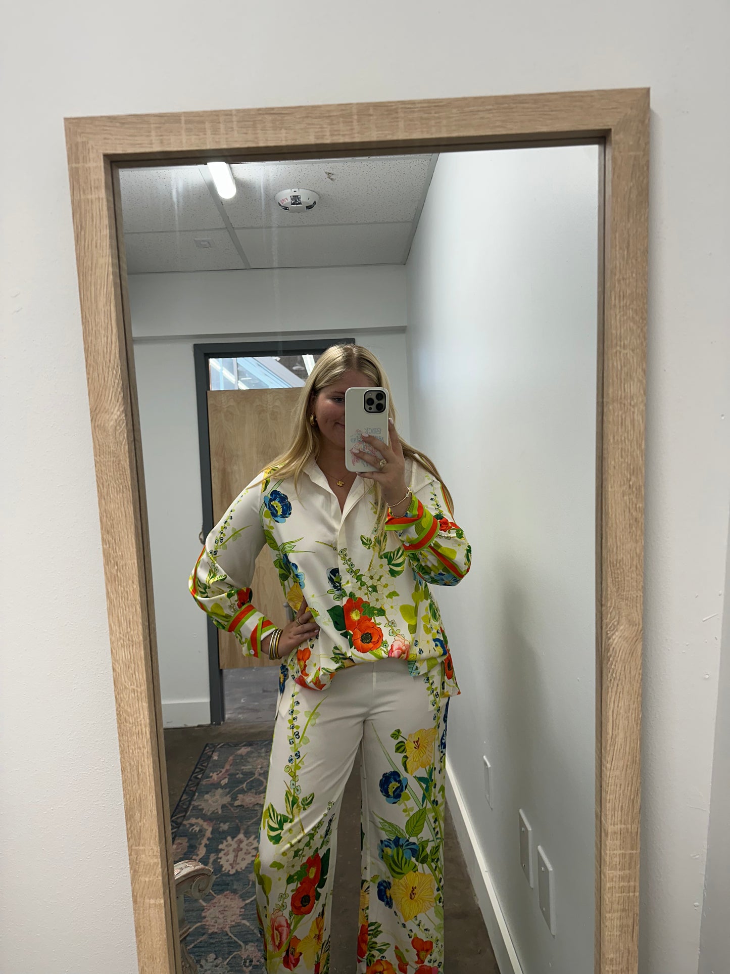 Fashion Blossom Ribbon Resort Pant Set