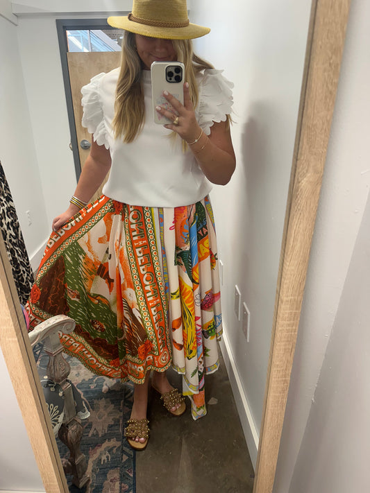 Resort Print Skirt